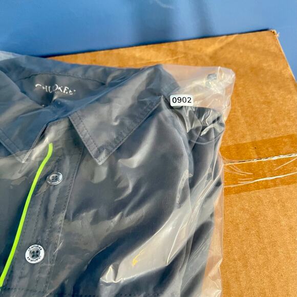 Cherokee Uniforms Henley Top Woman's Large Style # CKI803 Grey Zipper Pocket - Picture 11 of 11